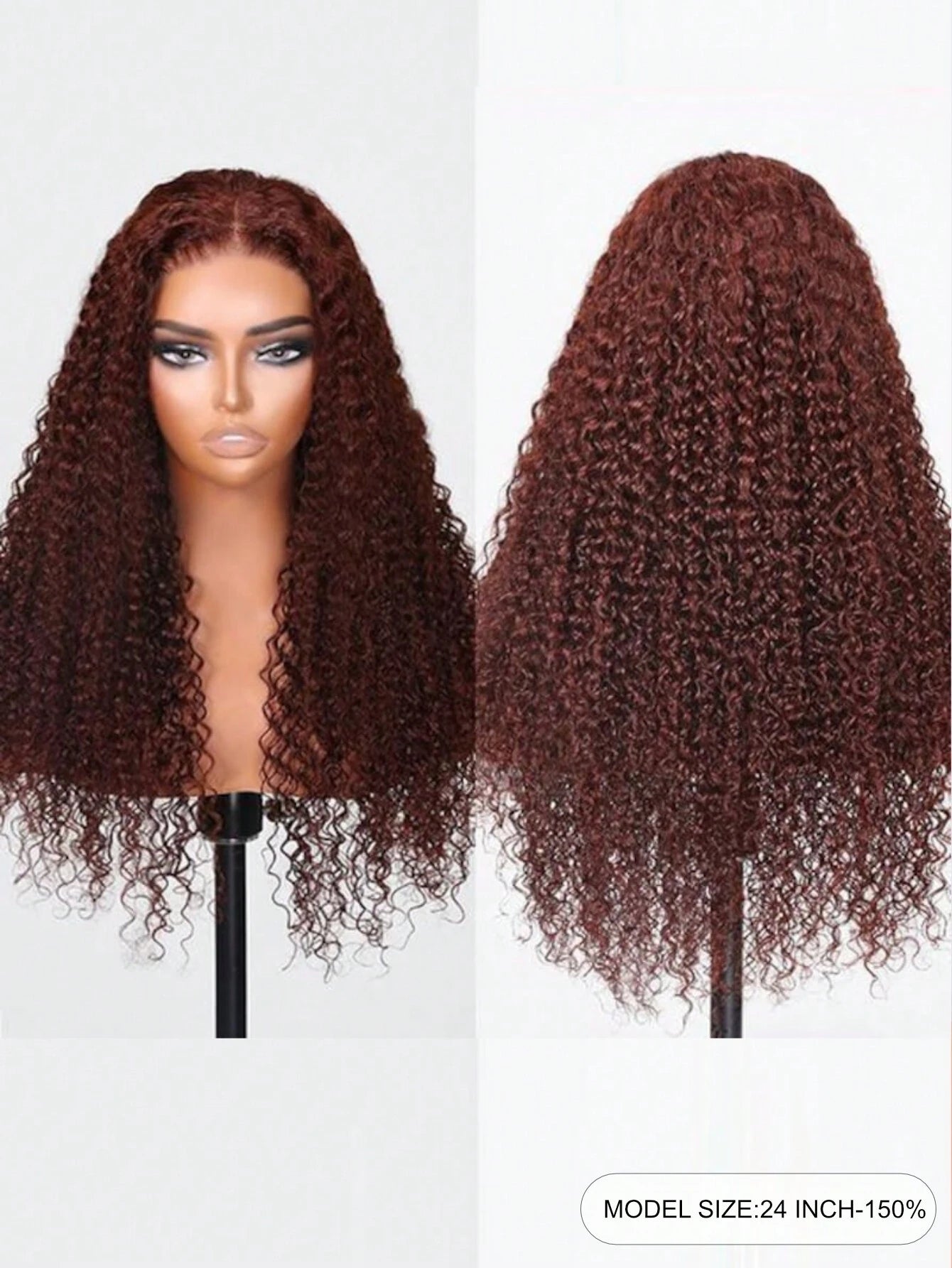 7x5 Bye Bye Knots Glueless Wig Pre Bleached Pre Cut Lace Closure Wig Reddish Brown Water Wave 100% Human Hair Wig Pre Bleached Pre Plucked Wear Go Wig