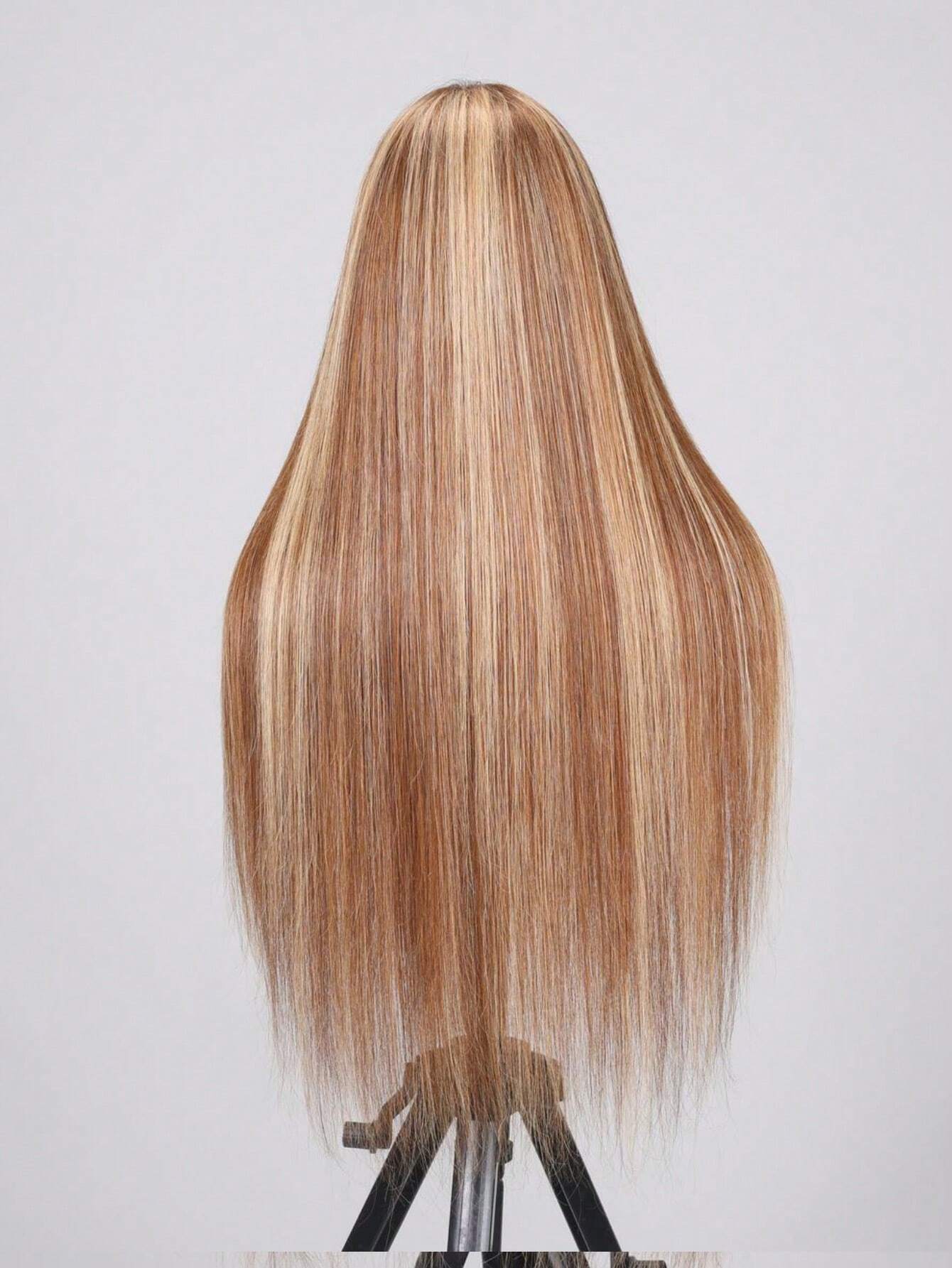 Honey Brown Blonde Highlight 7X5 Lace Front Pre Bleached Pre Cut Lace Wig Straight 100% Human Hair Wear Go Glueless Wig