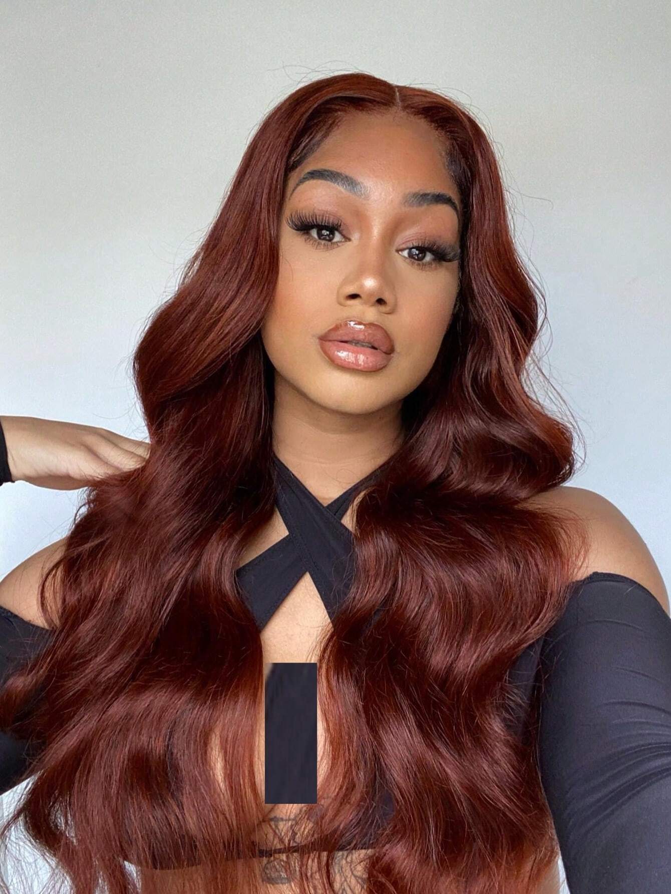 Knotless Reddish Brown 7X5 Lace Front Closure Wigs Pre Plucked Pre Cut Pre Bleached Invisible Knots Body Wave 100% Human Hair Wigs Ready To Wear Go Glueless Wig