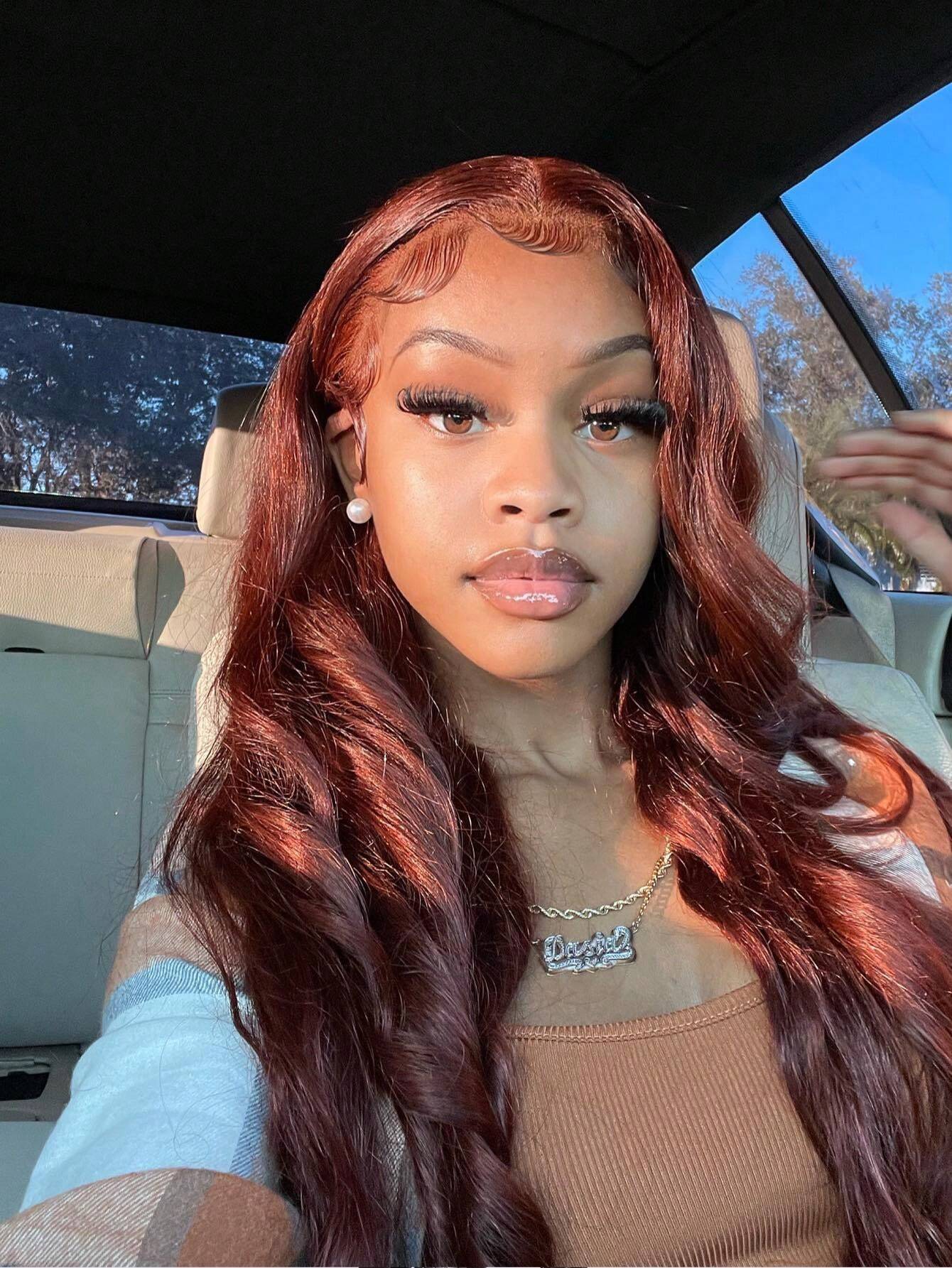 Knotless Reddish Brown 7X5 Lace Front Closure Wigs Pre Plucked Pre Cut Pre Bleached Invisible Knots Body Wave 100% Human Hair Wigs Ready To Wear Go Glueless Wig