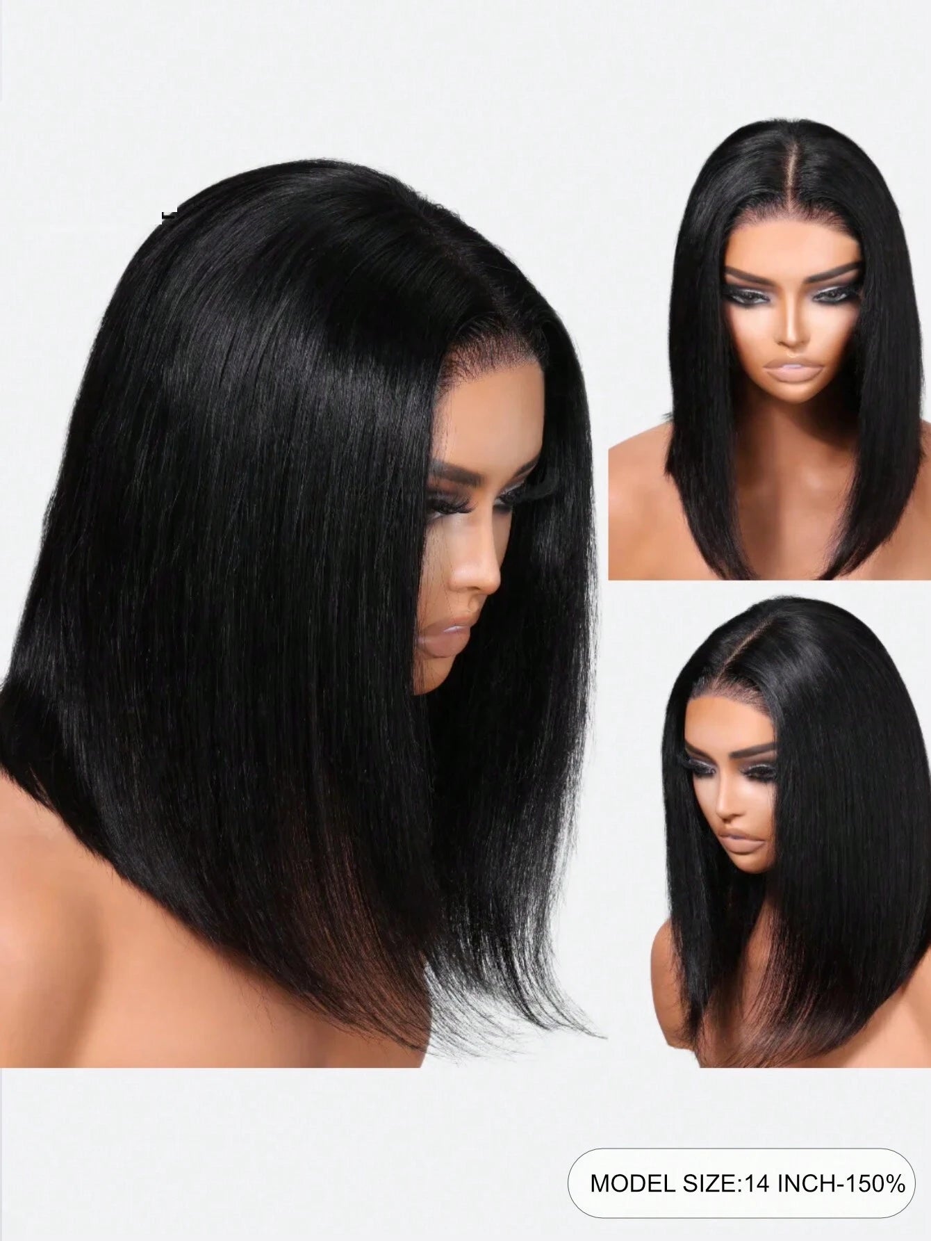 13x4 Lace Front Wig Human Hair Straight Bob Wig Pre Cut Pre Bleached Pre Plucked Lace Frontal Wig 150% Density