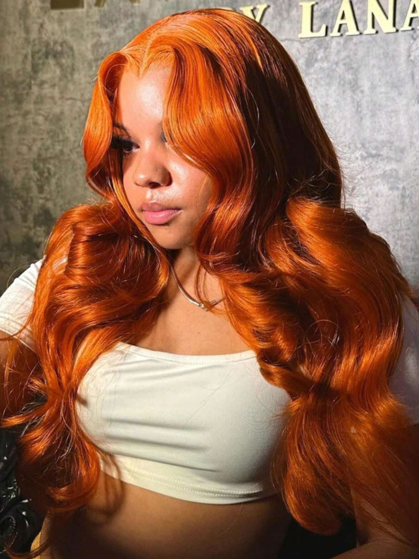 13x4 Lace Frontal Wig Ginger Orange Colored Body Wave Pre Cut Pre Plucked Pre Bleached 100% Human Hair Lace Front Wig