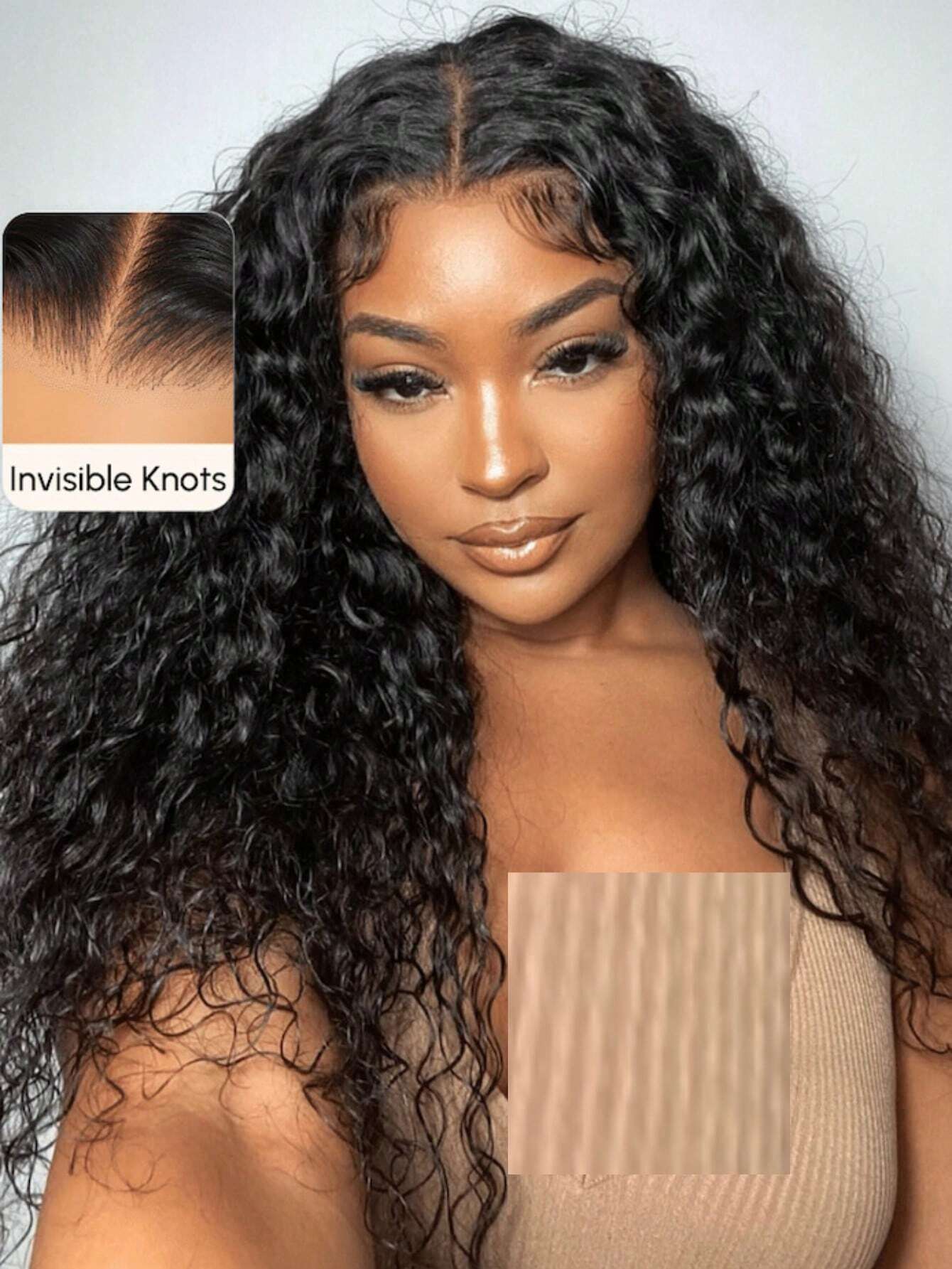 13x4 Lace Frontal Wig Pre Cut Lace Invisible Knots Wig 100% Human Hair Pre Plucked Water Wave Lace Front Wig For Women