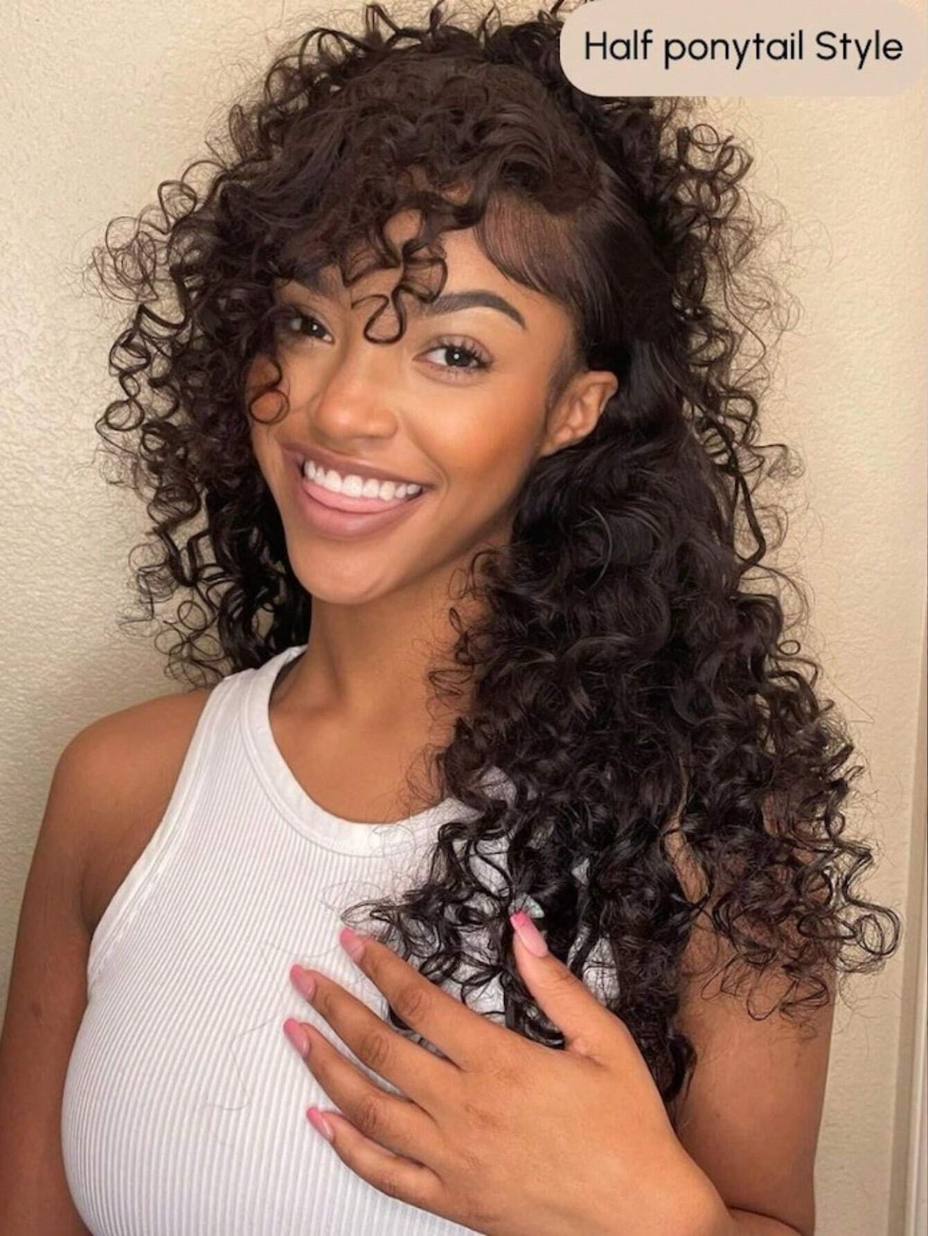 13x4 Lace Frontal Wig Pre Cut Lace Invisible Knots Wig 100% Human Hair Pre Plucked Water Wave Lace Front Wig For Women