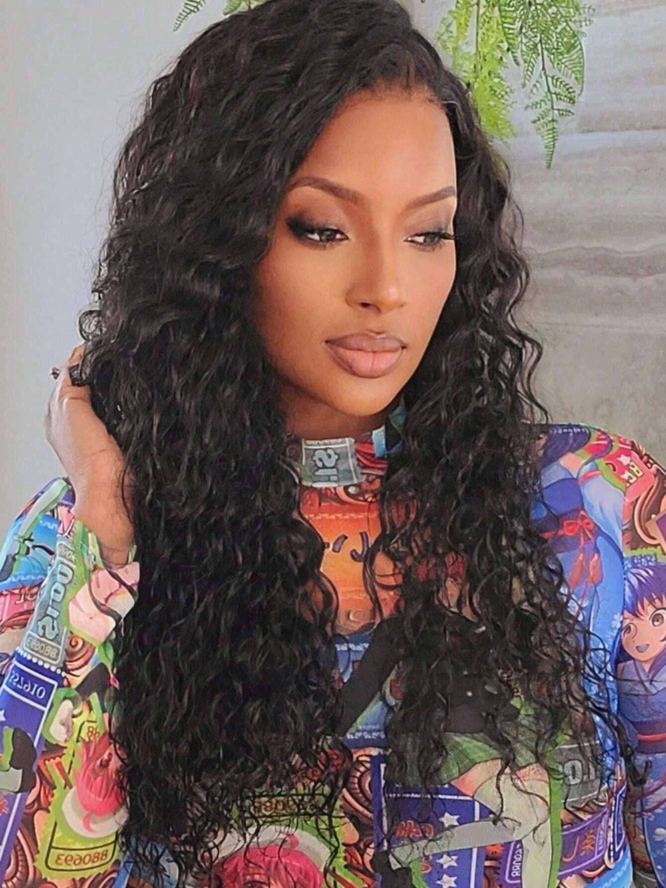 13x4 Lace Frontal Wig Pre Cut Lace Invisible Knots Wig 100% Human Hair Pre Plucked Water Wave Lace Front Wig For Women