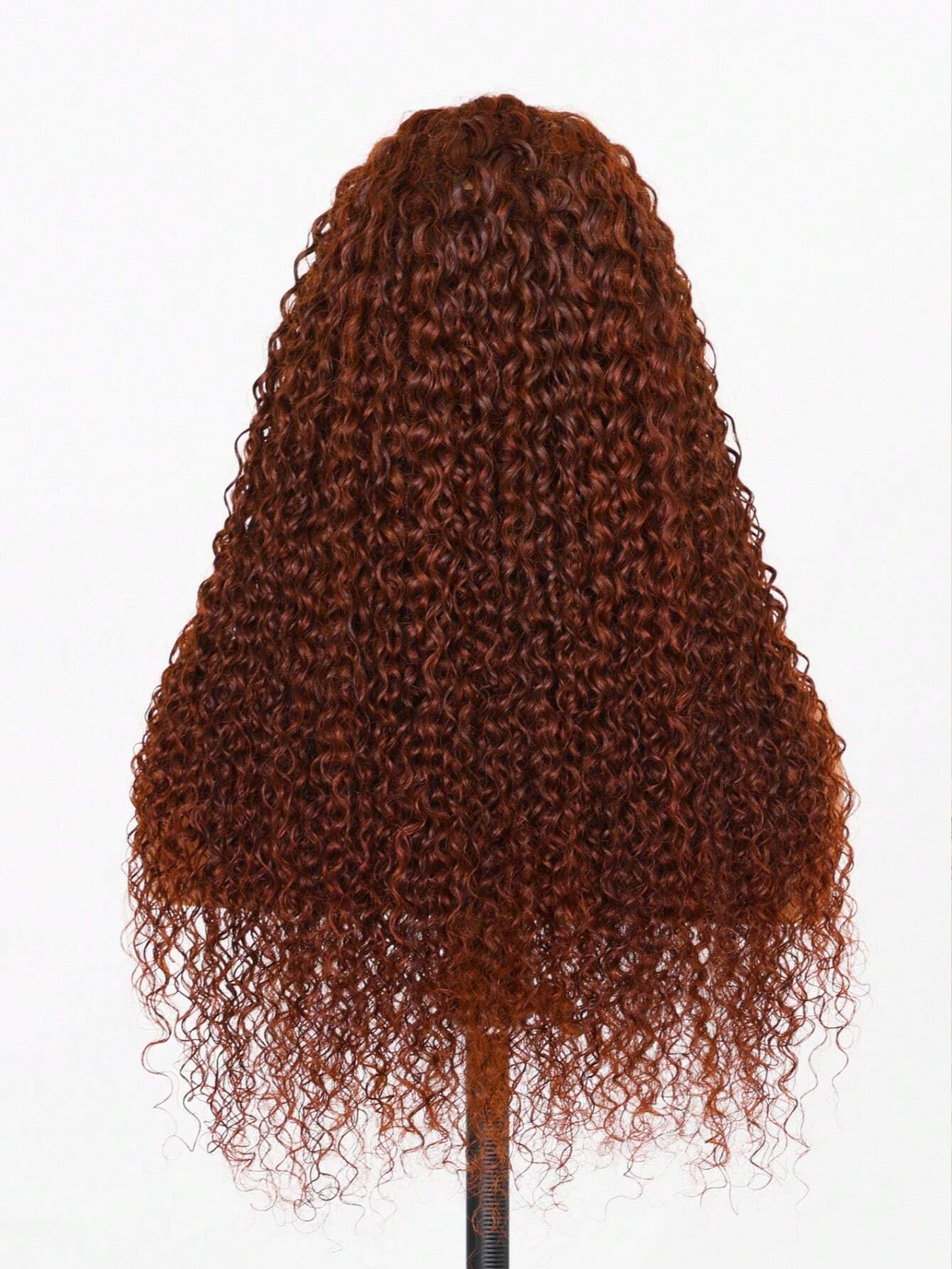 Reddish Brown Pre Cut Pre Plucked Pre Bleached 13x4 Lace Frontal Wig Jerry Curly Wigs For Women Unice Hair