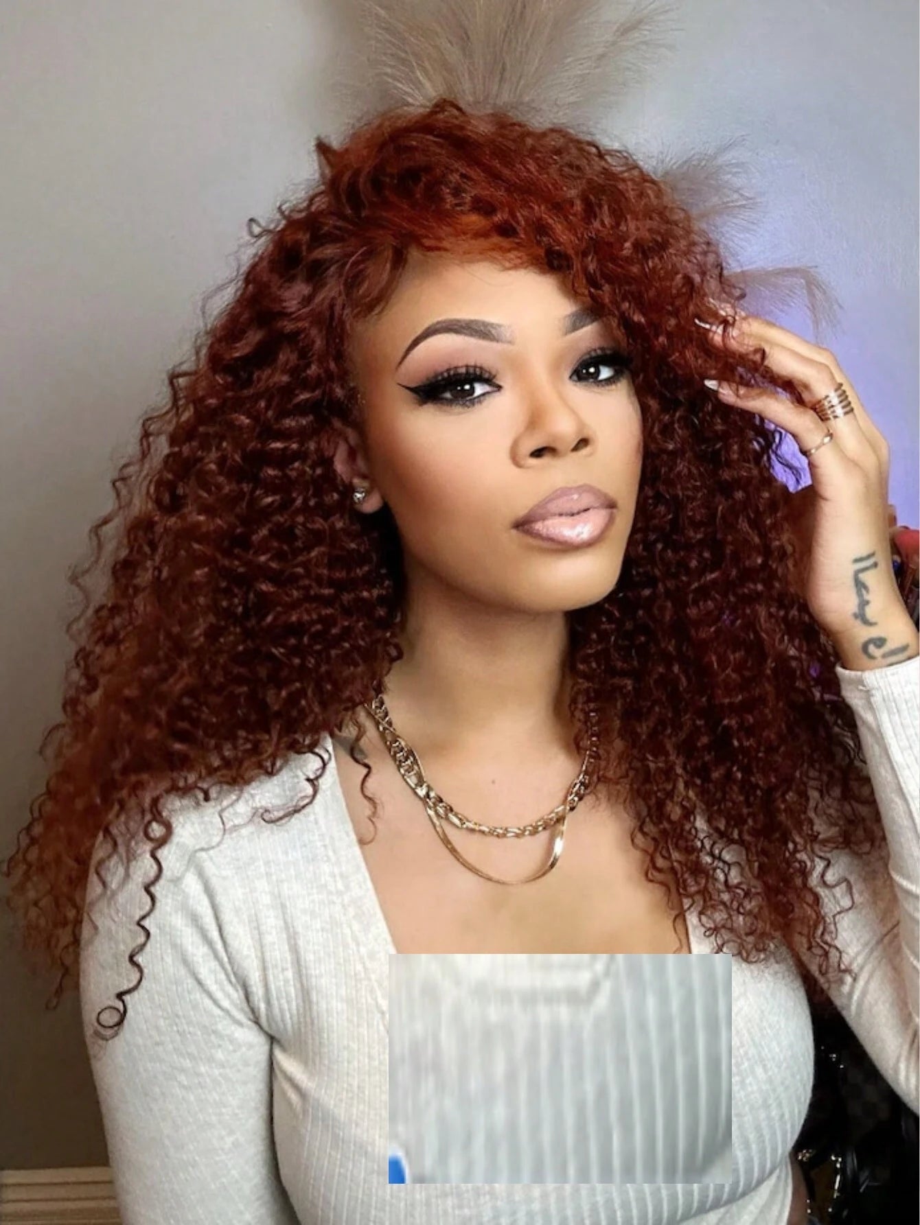 Reddish Brown Pre Cut Pre Plucked Pre Bleached 13x4 Lace Frontal Wig Jerry Curly Wigs For Women Unice Hair