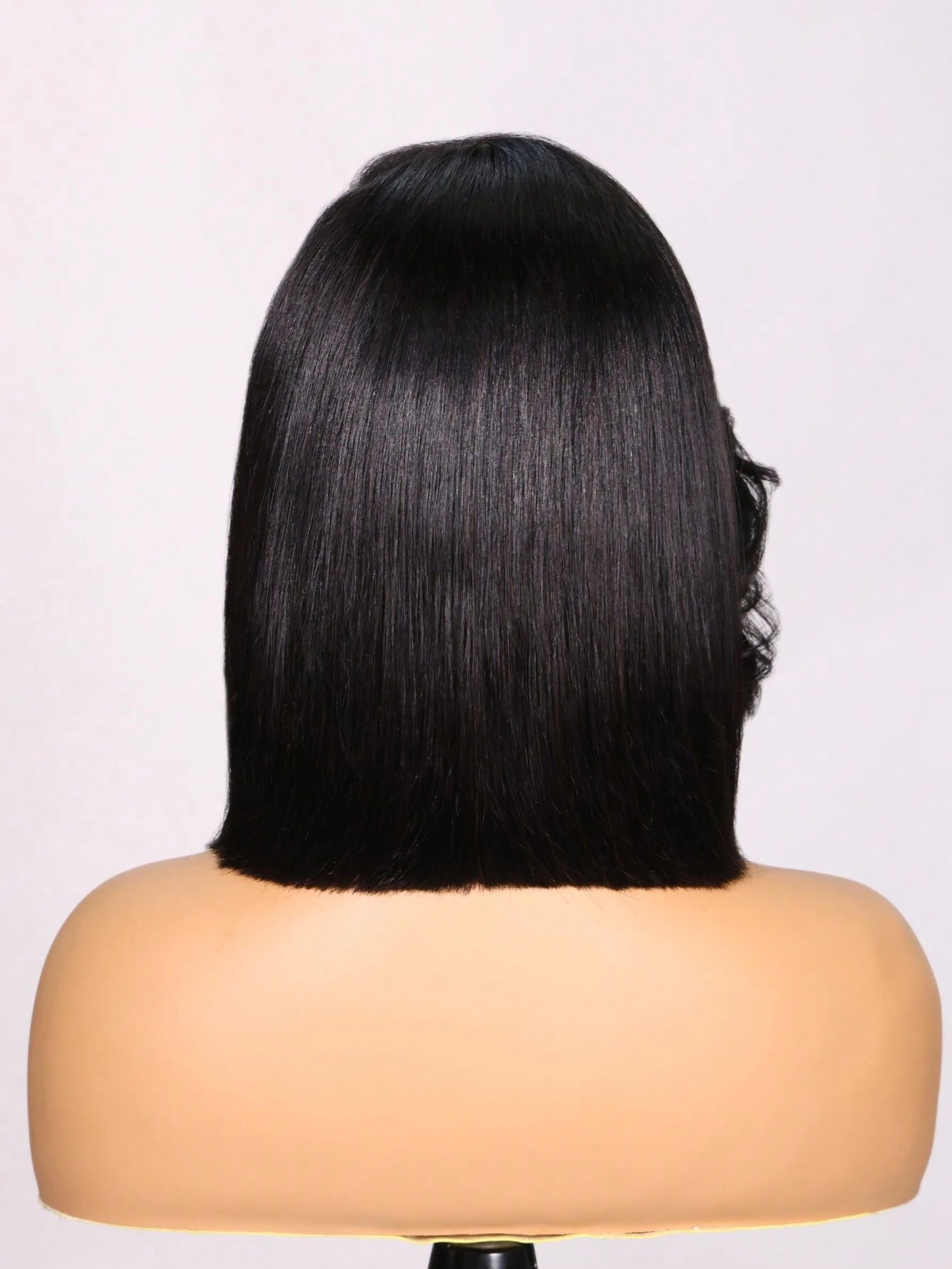 Side Part Bob Wig With Blow Out Bangs Pre Cut Pre Bleached Pre Styled 7x5 Lace Human Hair Glueless Wig Ready To Wear & Go Bye Bye Knots Wig Black Feathered Bob Wig