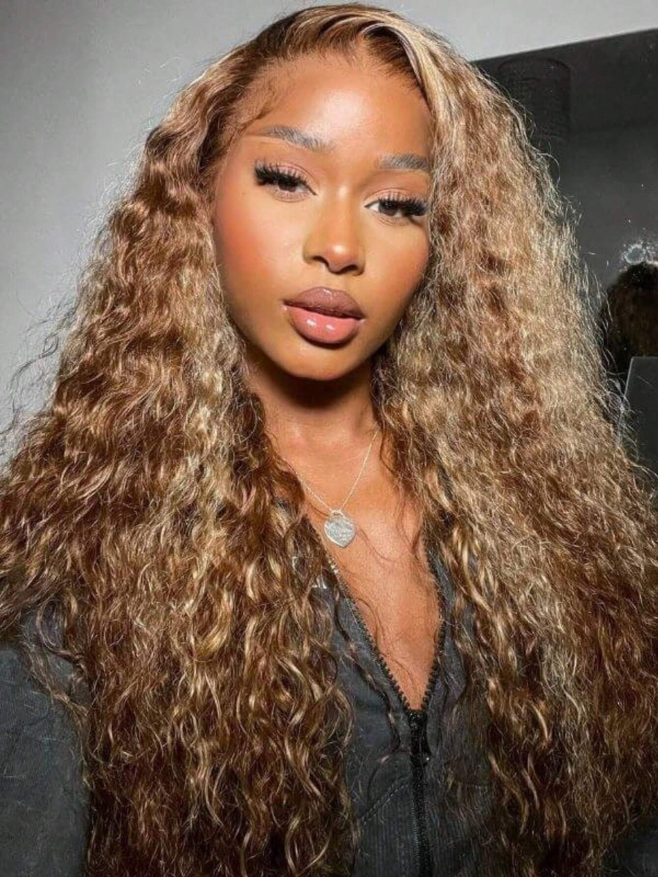 13x4 Lace Frontal Honey Blonde Highlights Pre-Everything Wig Pre Cut Lace Wig Human Hair Lace Front Wig For Women
