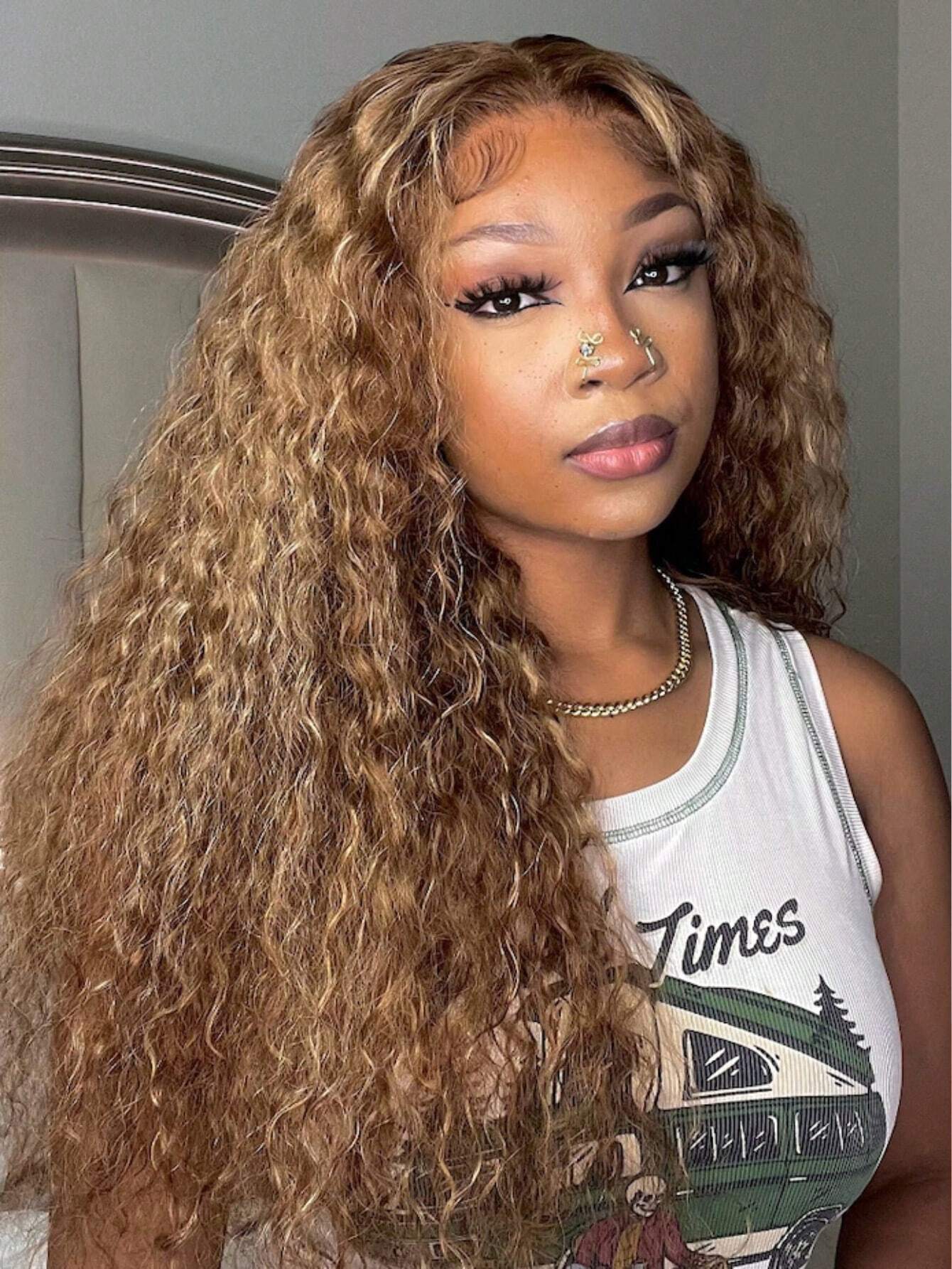 13x4 Lace Frontal Honey Blonde Highlights Pre-Everything Wig Pre Cut Lace Wig Human Hair Lace Front Wig For Women